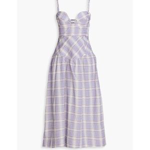 Ganni Checked Seersucker Dress